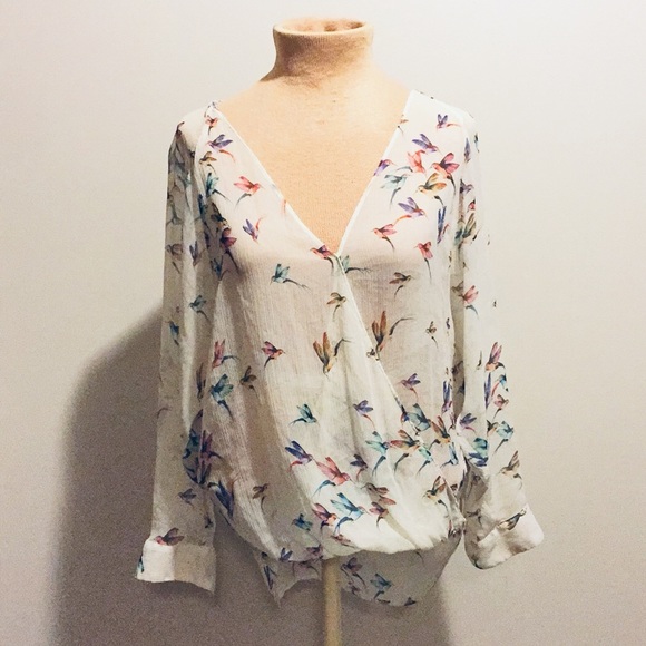 Zara Tops - Flowy Bird Blouse